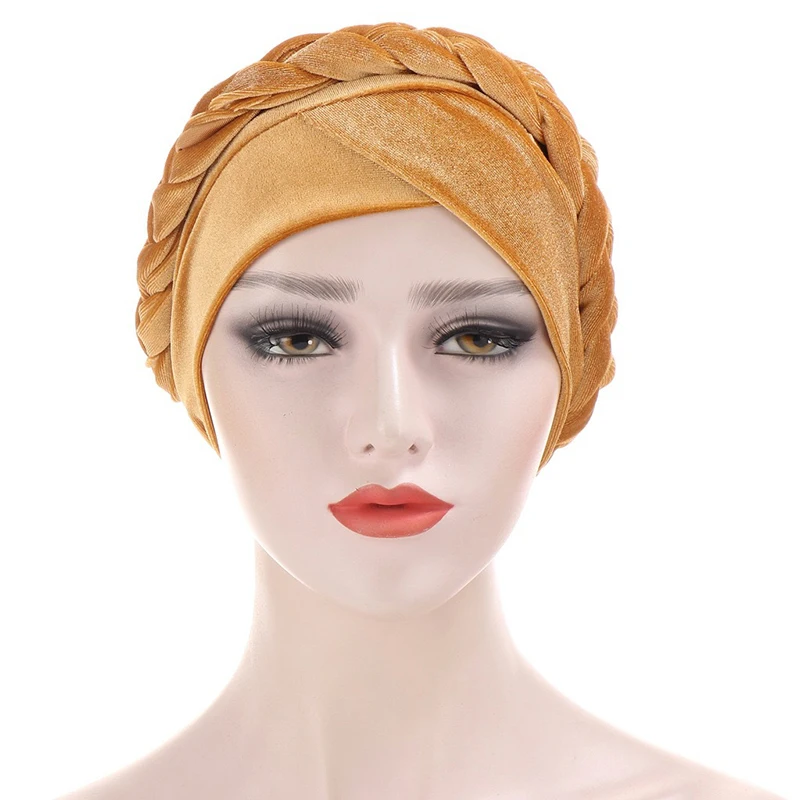 Мусульманский Плетеный головной шарф тюрбан Арабская Женская одежда для волос