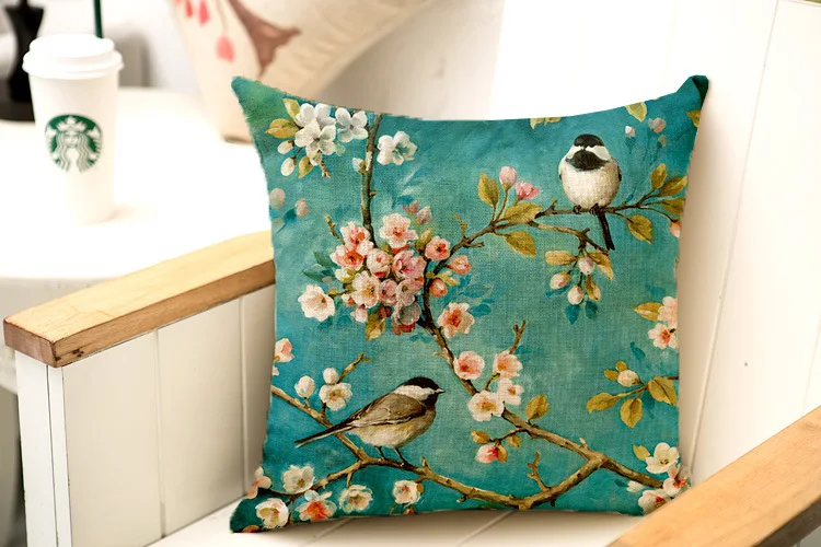 Подушки с птицами Декор для дома или автомобиля подушки бабочка almofada