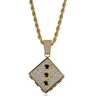 Женское Ожерелье с кулоном в стиле хип-хоп, с фианитом