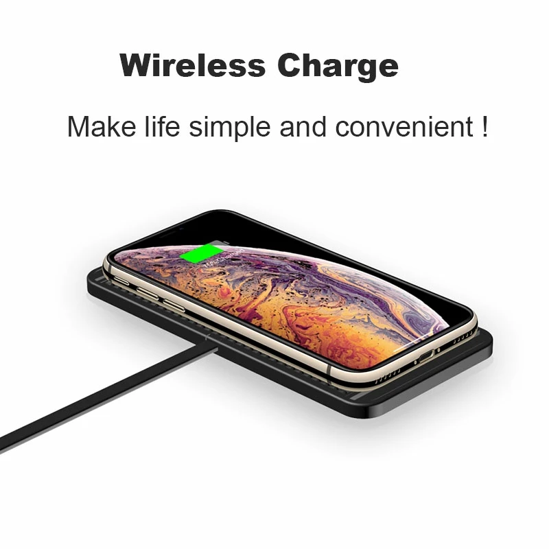 C1 автомобильное беспроводное зарядное устройство для iPhone 11 Pro Max samsung S10 Plus huawei QI Беспроводное зарядное устройство для автомобиля для панелей; хранение ящика