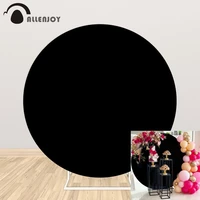 allenjoy black econ vinyl custom photo background wedding baby shower birthday party decor round circle backdrop cover banner