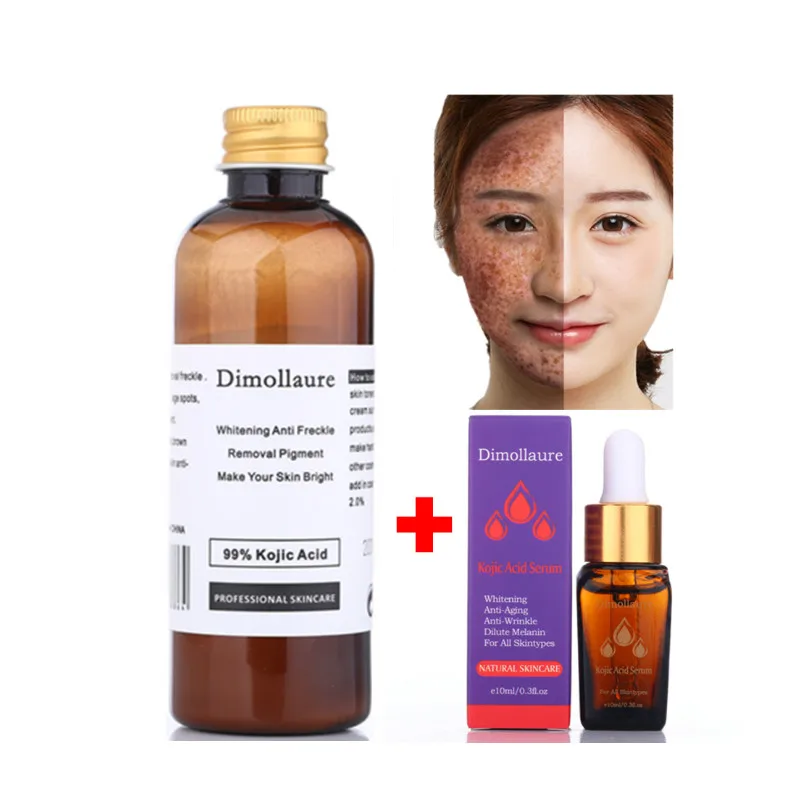 Kojic acid serum Dimollaure, 30 г, чистый отбеливающий крем с койевой кислотой+ витамин С, сыворотка для удаления прыщей, против старения, пигментов, меланин, крем от морщин - Цвет: Kojic acid serum