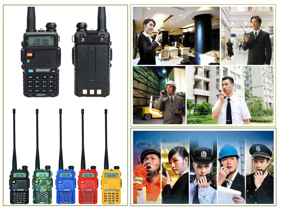 Baofeng рация UV-5R двухдиапазонный УКВ аналоговый портативный Профессиональный двухсторонний радио FM Transeiver