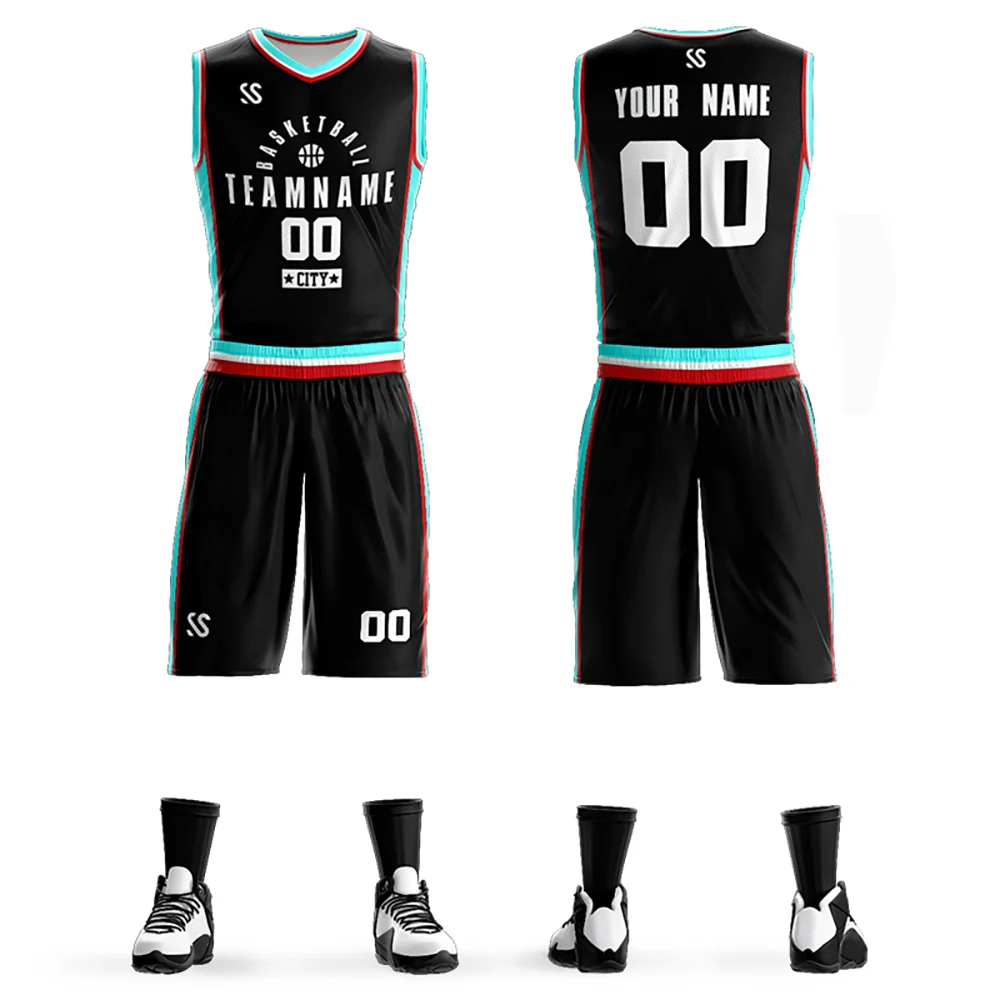 

Customizable Basketball Uniform For Men Sportwear Team Name Printed Jerseys Training Tracksuits