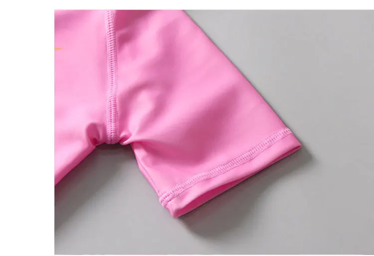 Детский слитный купальник с единорогом милый розовый костюм для девочек