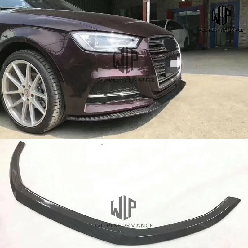 

A3 S3 High Quality Carbon Fiber Front Lip Splitter Car Styling For Audi A3 S3 Car Body Kit 2013-2016
