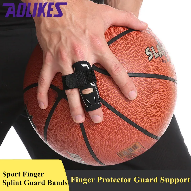 Finger Splint Guard Bands Compression Breathable Finger Sleeves for Basketball Stretchy Sports Aid Support Wrap Caps Protector