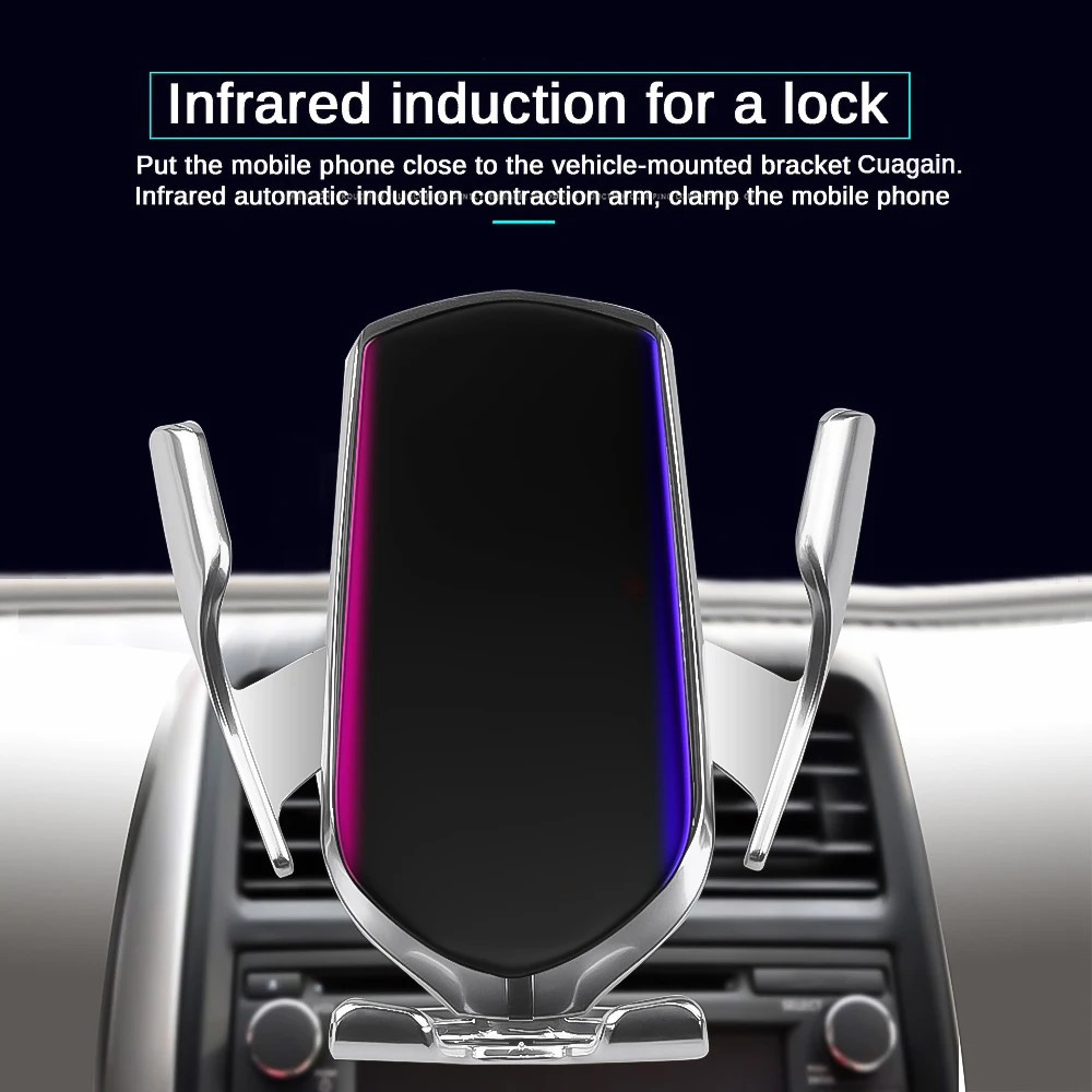 Автоматическое зажимное автомобильное беспроводное зарядное устройство Kebidu R1 10