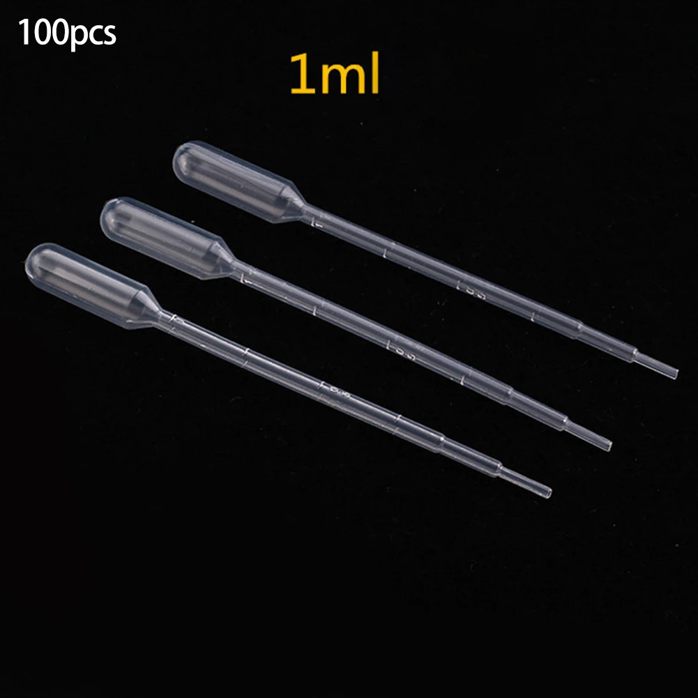 

1/2/3/5/10ml Dropper With Scale Experiment Use Graduated Pipettes Liquid Drop Thickened Strong Suction Plastic Lab Supplies