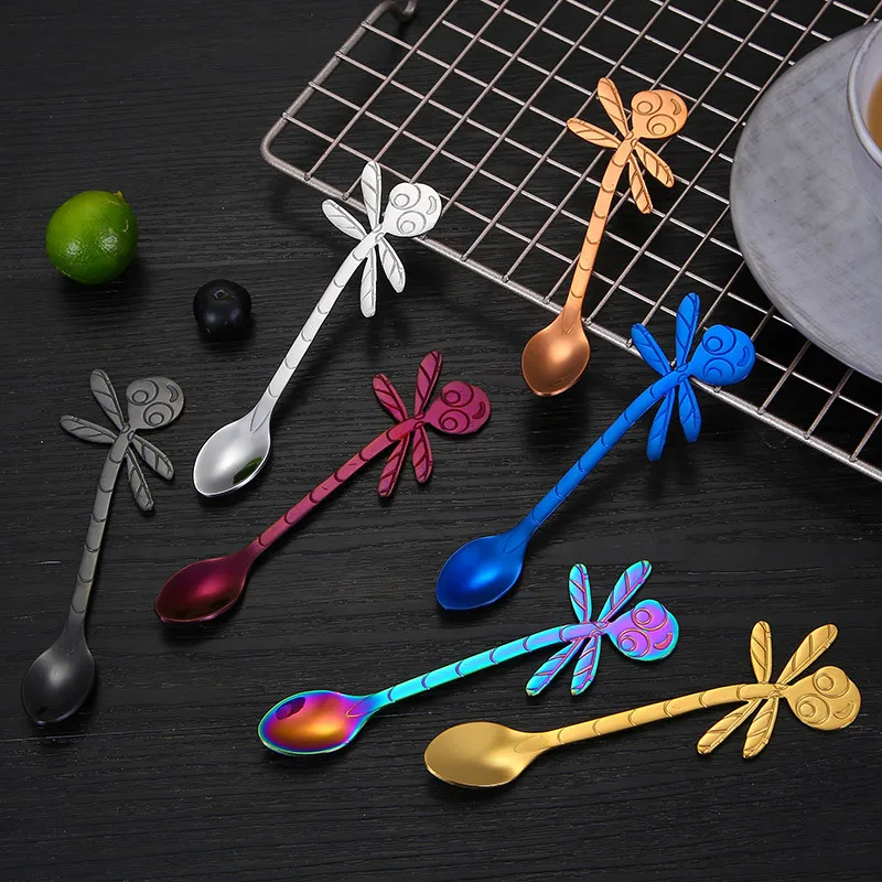1 шт. милые Стрекоза Форма ложки питьевой инструменты Кухня гаджет