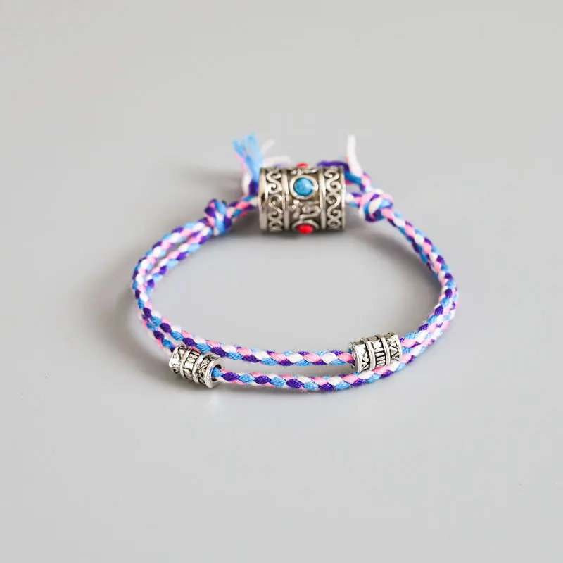 Тибетский буддийский Серебряный Амулет из бисера Шарм-браслеты для женщин и