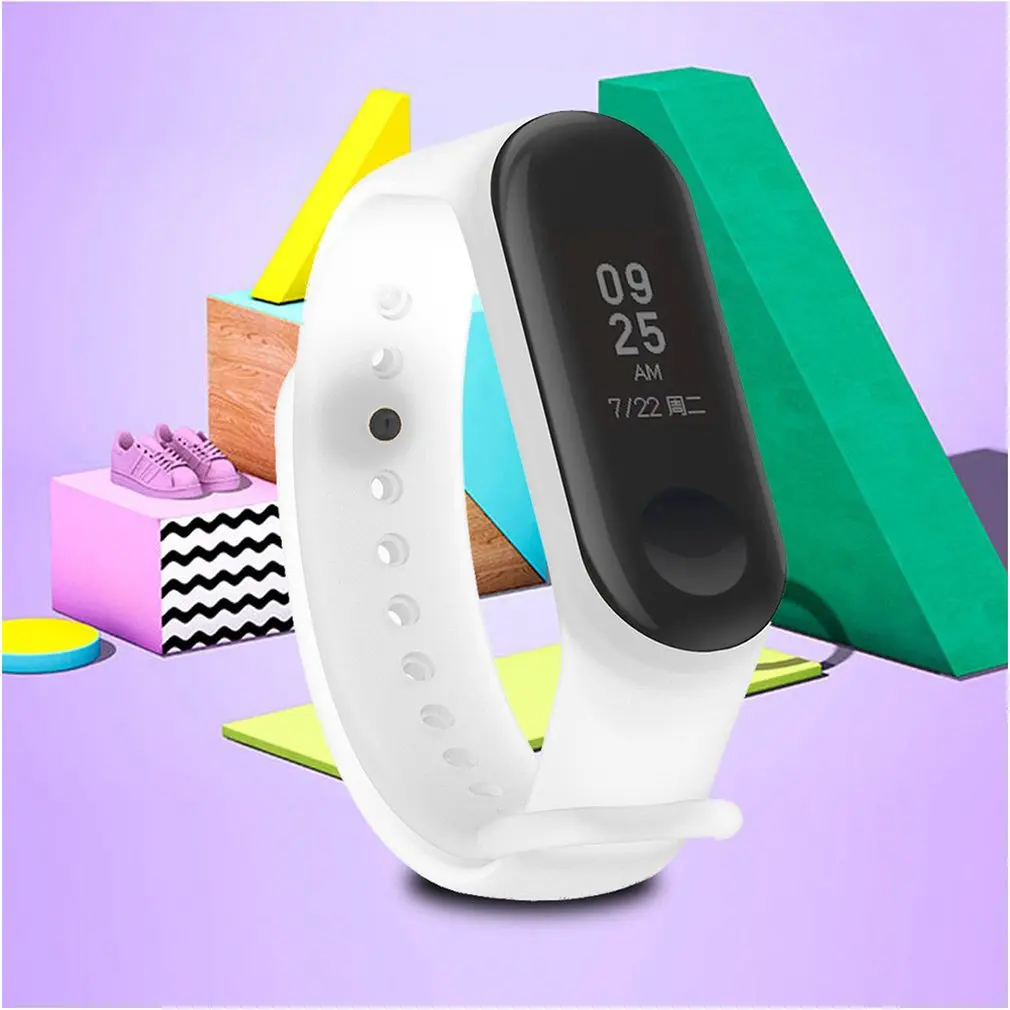 Для Mi Band 3 Модный Цветной силиконовый ремешок на запястье для Xiaomi mi браслет Miband