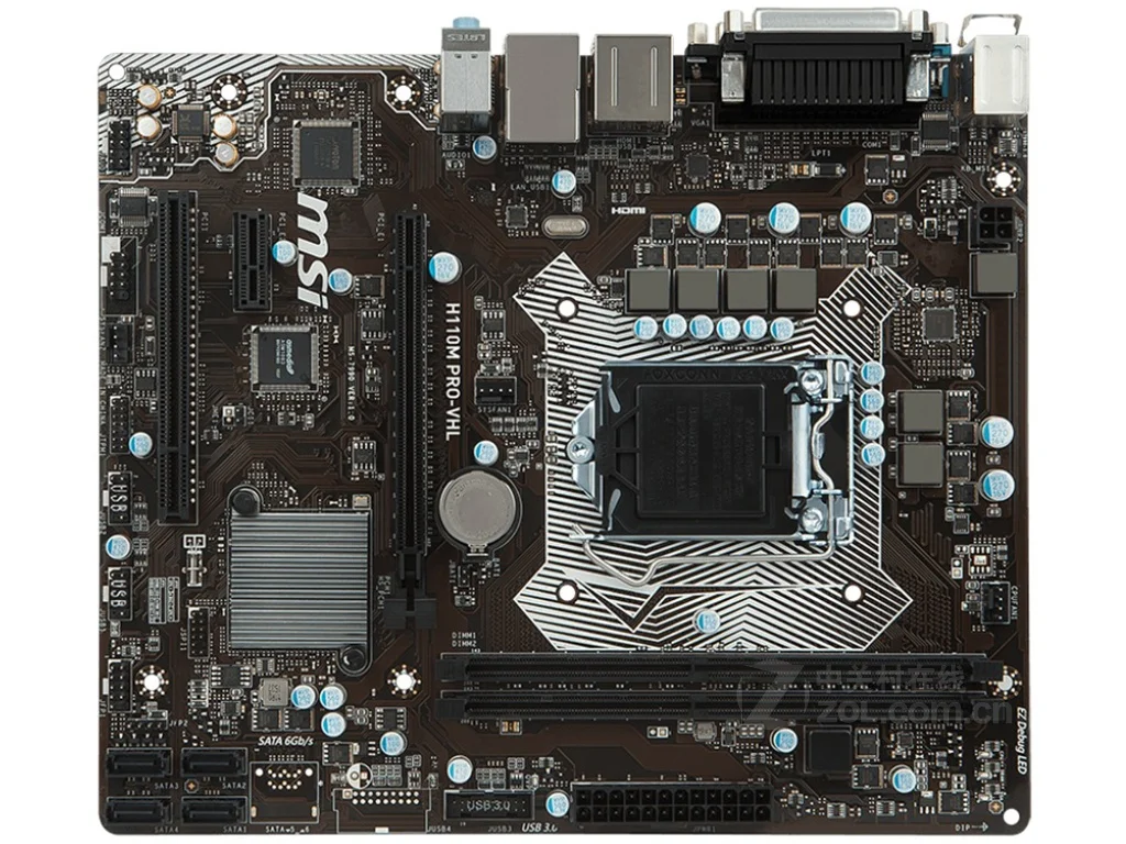 Для настольных материнских плат MSI H110M VHL LGA 1151/DDR4 для Intel H110 поддерживает 6/7 SATA III