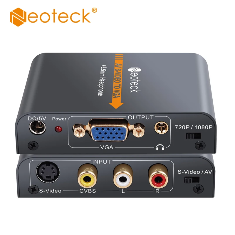 Комбинированный адаптер Neoteck S Video RCA AV в VGA 720P / 1080P для NES SNES N64 Sega Genesis PS2 PS3|Кабели VGA| |