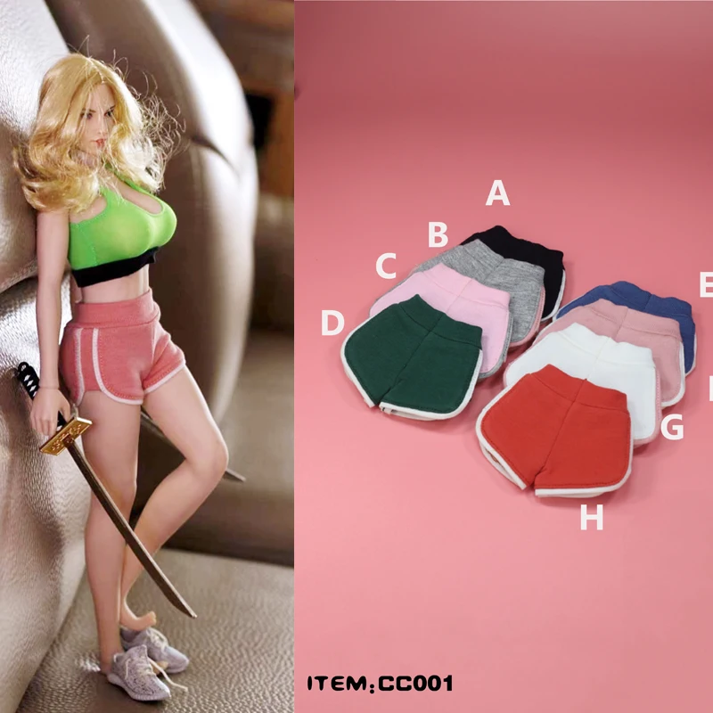 

1/6 Female Sports Shorts Yoga Pants Knitted Model Accessories Clothes for 12 Inch TBLeague Body Action Figure