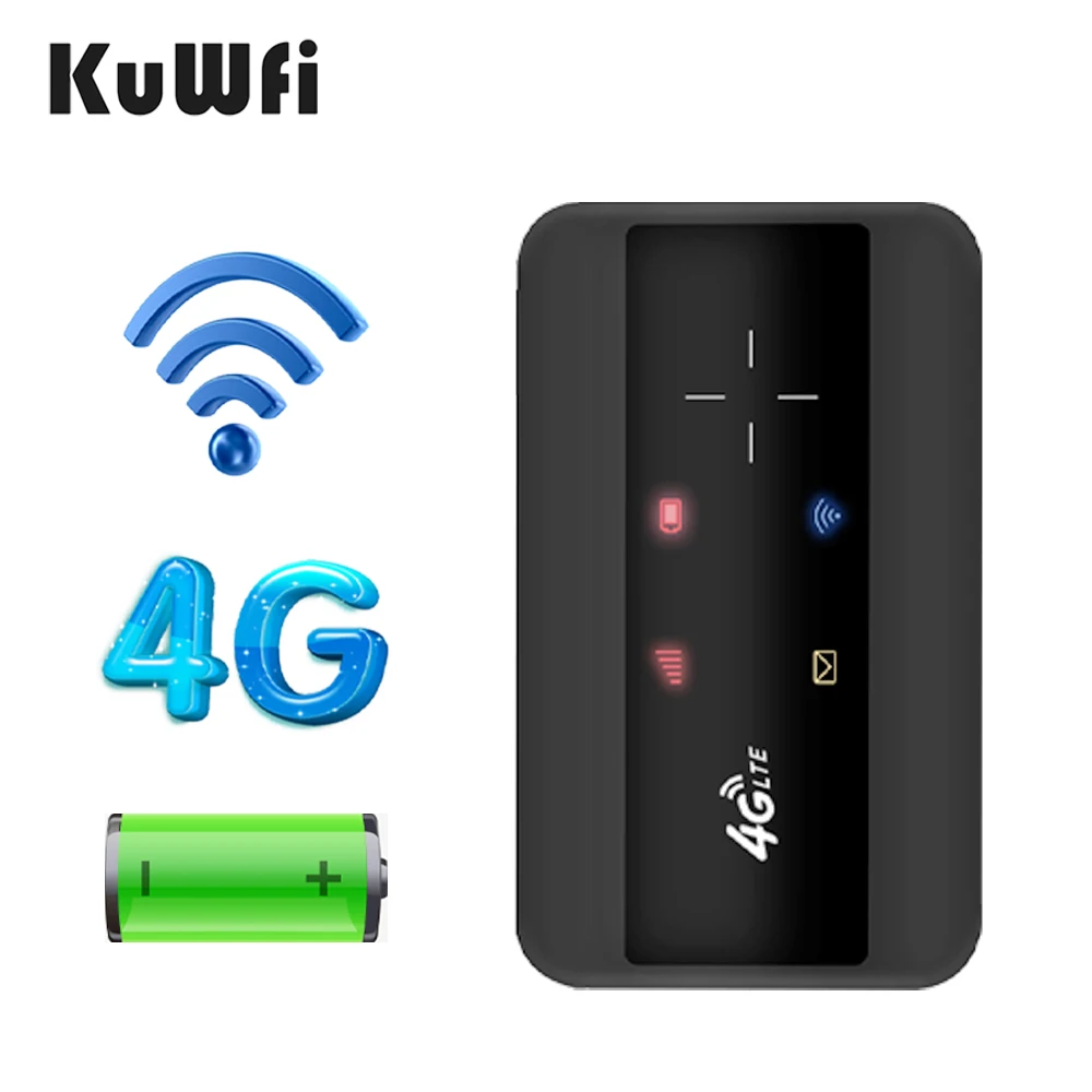 KuWFI Портативный 4G модем маршрутизатор 3G/4G Wifi SIM роутер Карманный Wi Fi Мобильный