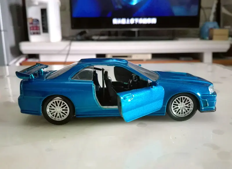 JADA 1/32 масштабные автомобильные игрушки Nissan Skyline GTR R34 литая металлическая модель автомобиля игрушка для подарка/детей/коллекции