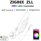 Умный пульт дистанционного управления светодиодной лентой RGB CCTRGBWCW Zigbee, 5 В, 12 В, 24 В постоянного тока, пульт дистанционного управления для Echo plus smartThings ZIGBEE 3,0 HUBE