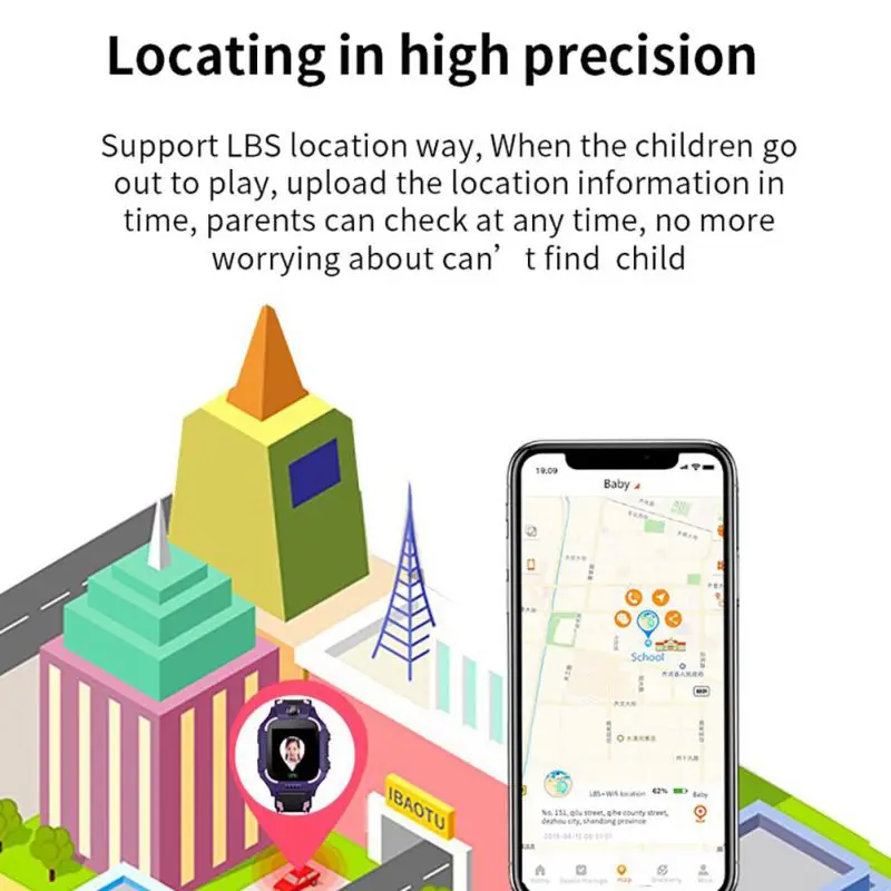 Kids Smart Watch IP67 Waterproof Silicone Strap Children Wrist Smartwatch For Girls Boys Birthday Gifts | Электроника