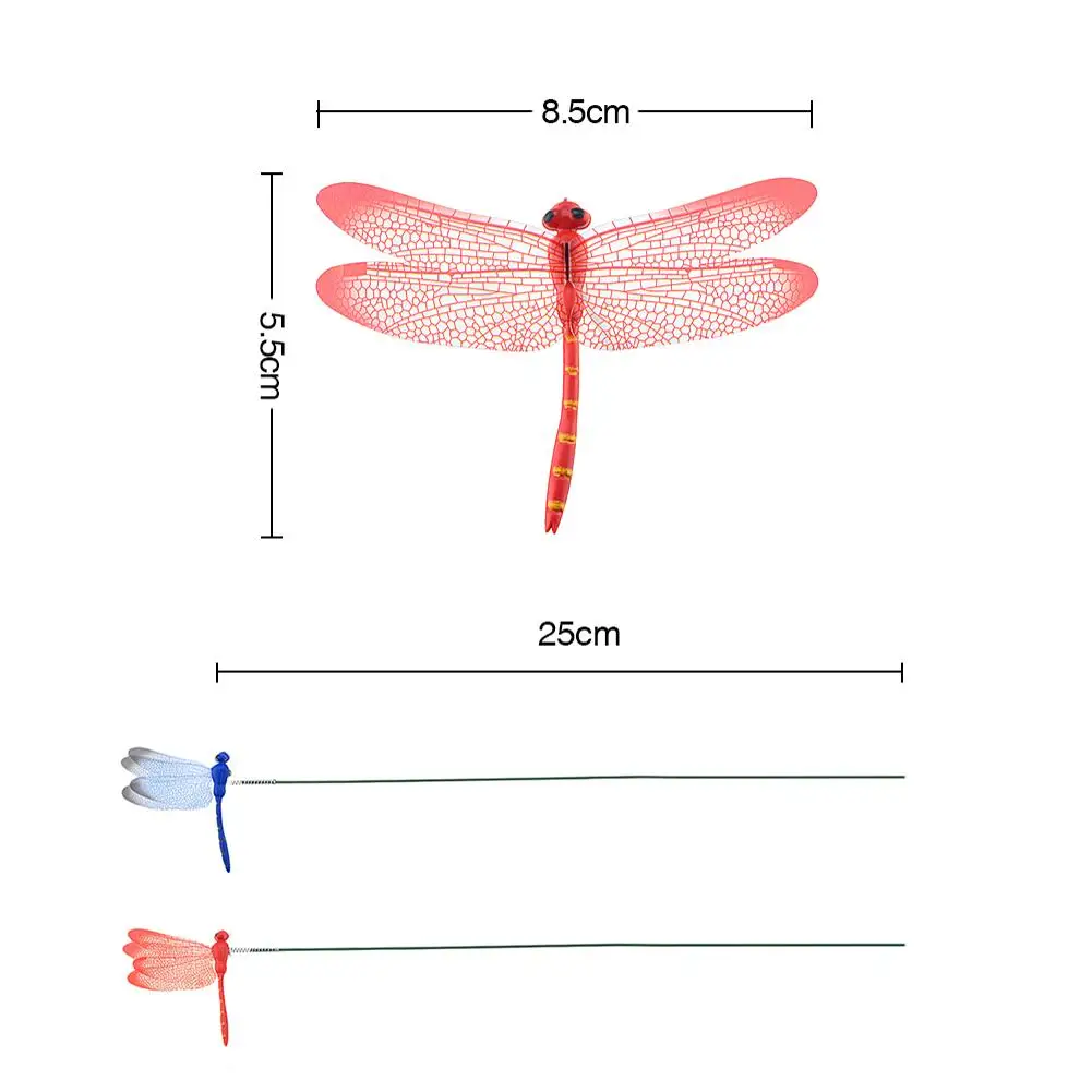 

Set of 10pcs Dragonflies Insert Rod Gardening Decoration Simulation Dragonfly Home Decoration Background Gardening Decoration