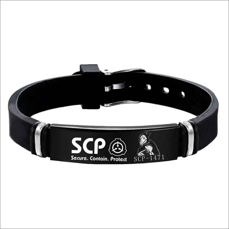 

Scp Foundation Sports Casual Stainless Steel Silicone Bracelet Role-Play Task Force Monster Bracelet Jewelry Bracelet Gift
