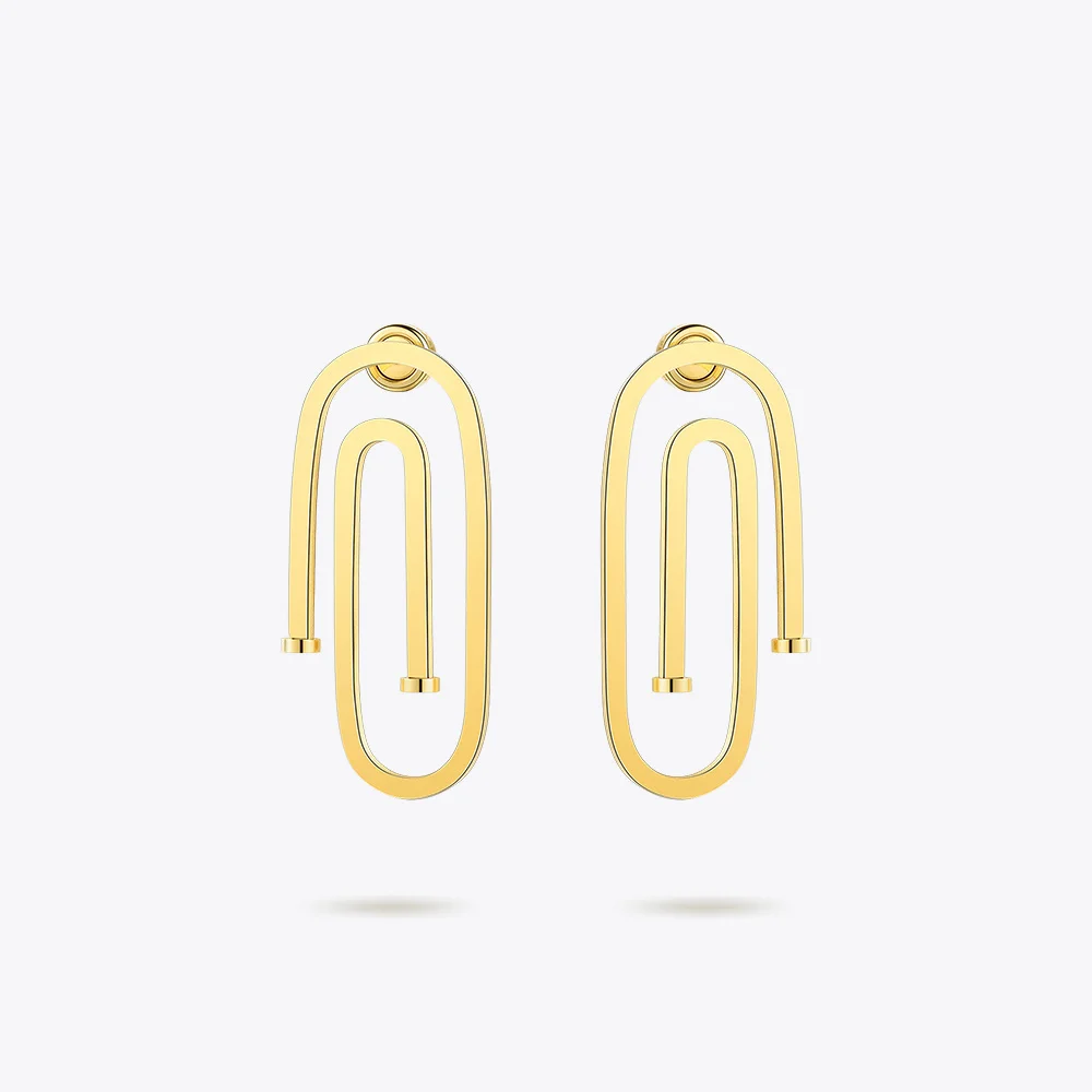 Серьги-подвески Enfashion из нержавеющей стали женские геометрические длинные