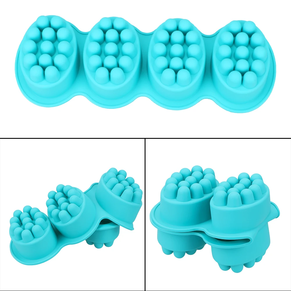 Инструменты для массажа мыла силиконовая форма антипригарная торта 4 полости
