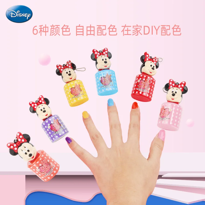 Лаки для ногтей Disney Mickey Mouse водорастворимый моющийся лак модные игрушки девочек