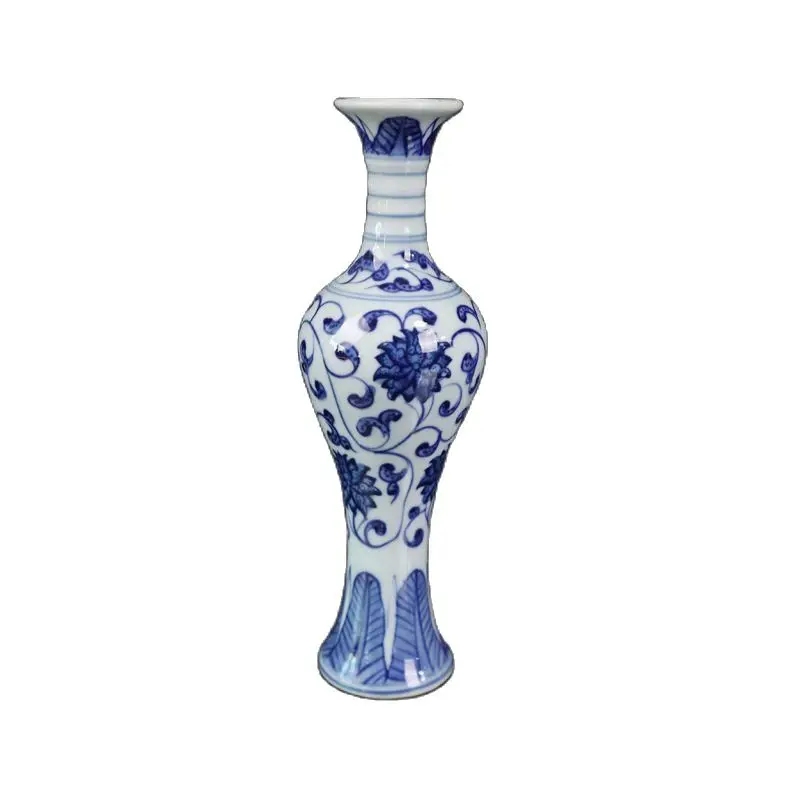 

Chinese Old Porcelain Blue And White Bell Jar With Peach Pattern
