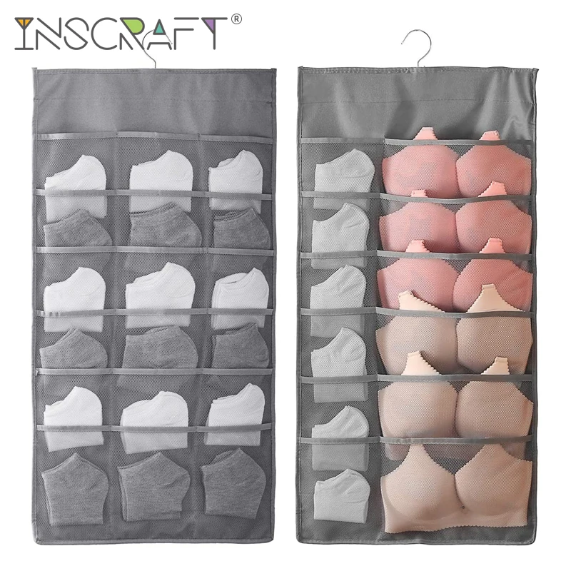 Подвесной органайзер для шкафа с сетчатыми карманами двусторонний шкаф