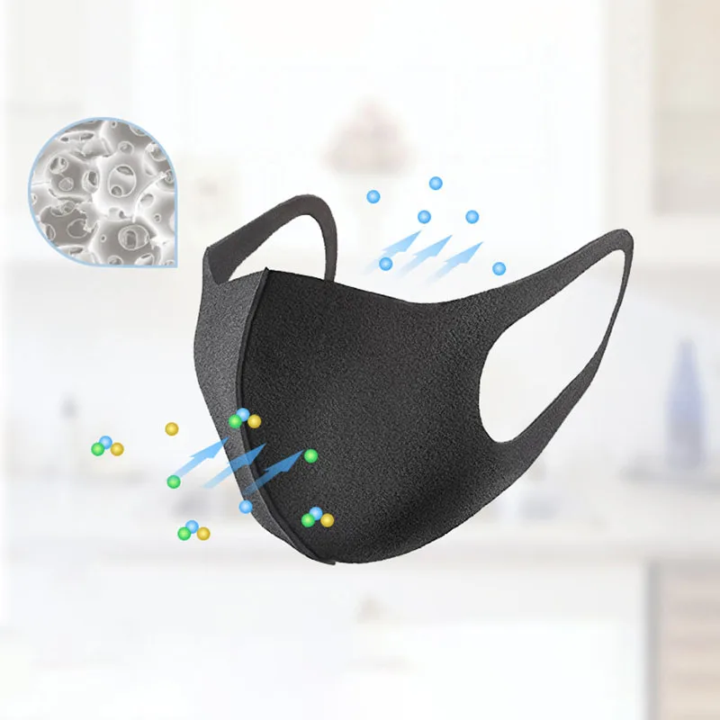 3pcs Washable Reusable Kpop Face Mouth Mask 3D Cloth Dust Safety Fashion Designer Women Men Bts Masks Bulk Unisex Korean | Аксессуары