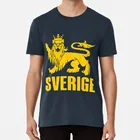 Футболка Sverige с надписью Kingdom Of Sweden, скандинавский поп-арт в европейском и скандинавском стиле