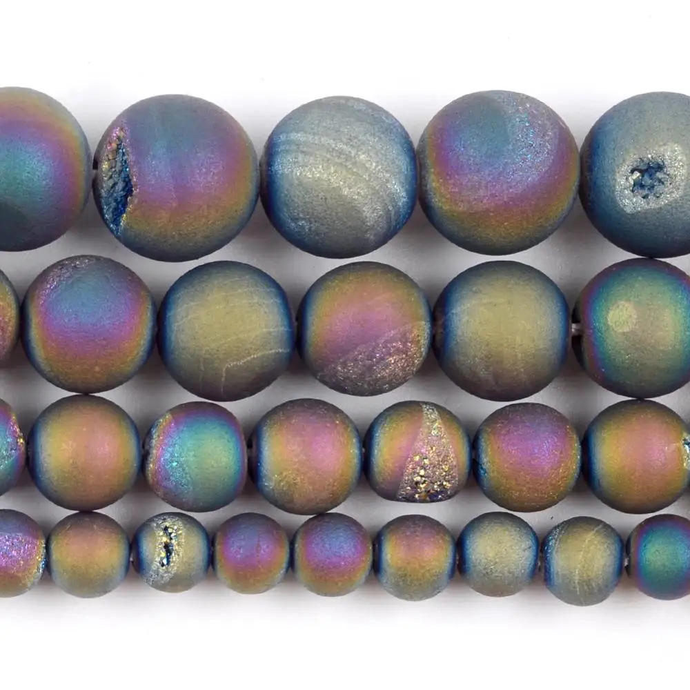 Бусы из камня агата круглые бусины разделители россыпью натуральные красочные