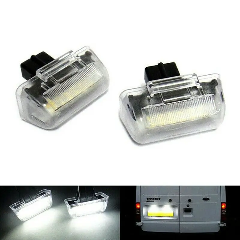 

2Pcs LED Car License Plate Light White For Ford Transit MK5 MK6 MK7 FORD TRANSIT/CONNECT Rear Lights Number Plate Lamp
