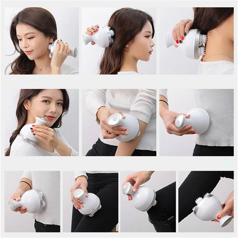 Waterproof Head Massager Electric Vibrating Scalp Body Deep Massage Migraine Relief Prevent Hair Loss Relieve Stress Health Care | Красота и