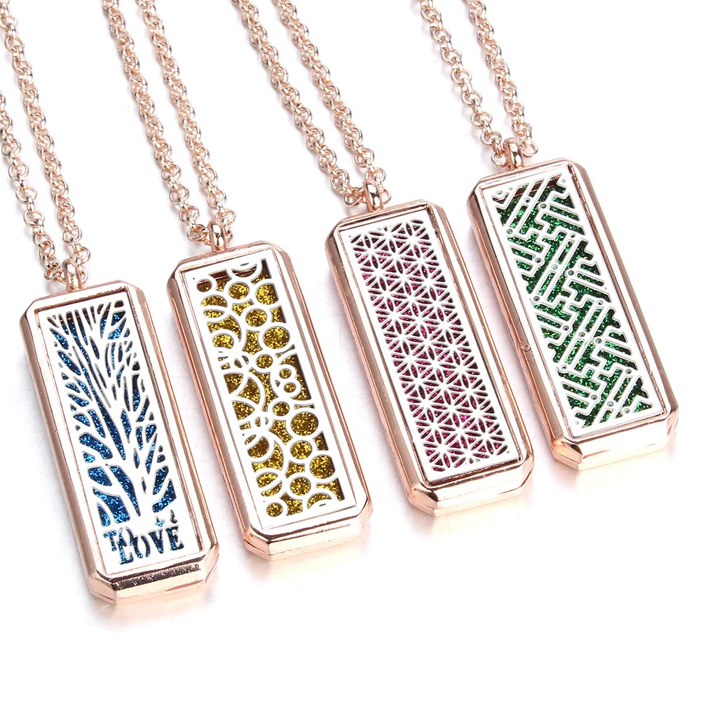 Кулон для ароматерапии из розового золота ювелирные изделия с диффузором