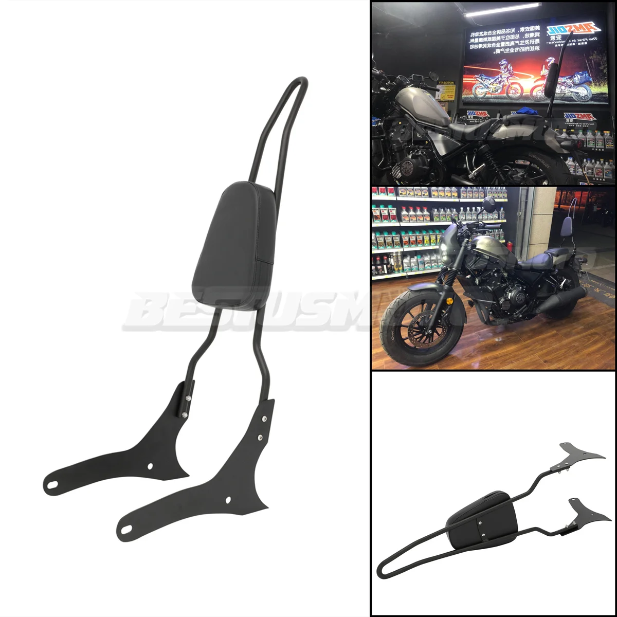 

Motorcycle Detachable Passenger Backrest Sissy Bar For Honda Rebel CMX 500 300 CMX500 CMX300 2017 2018 2019 2020 2021 2022 2023