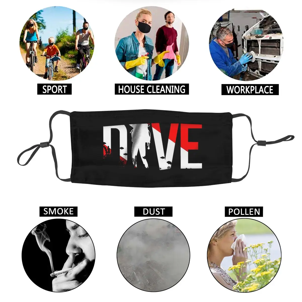 Спортивные Тканевые Маски для подводного плавания с аквалангом и снорклинга