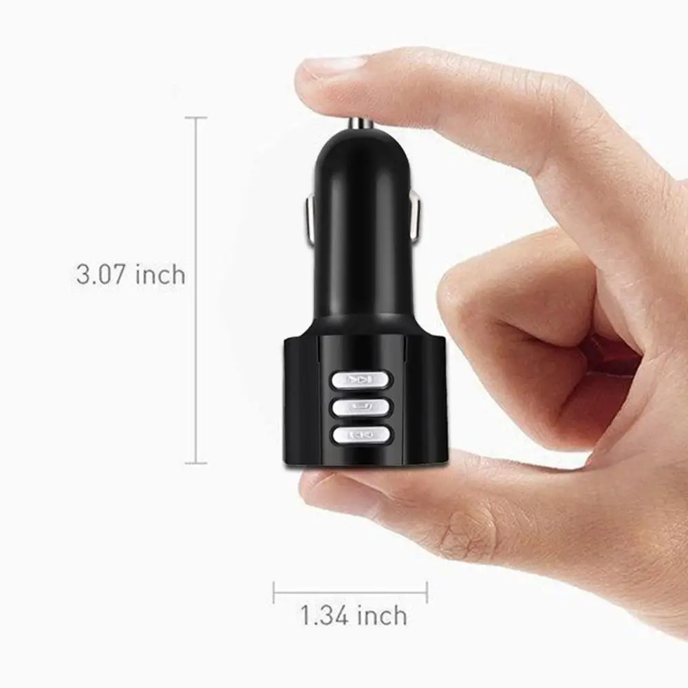 Светодиодный экран Bluetooth автомобильное USB зарядное устройство fm-передатчик беспроводной радио адаптер MP3-плеер прикуриватель