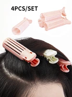 4pcsset hair rollers heatless curls diy hair curlers home use rollers hair curlers beauty hair tool hair accessories curls tool