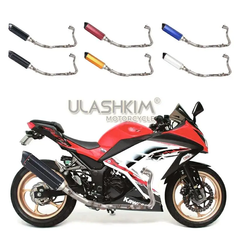 Мотоцикл Полная выхлопная система без шнуровки для kawasaki Ninja 250 250R 300 Ninja250 ninja300