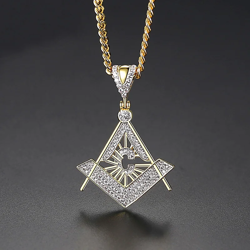 Ожерелье мужское в стиле хип-хоп с кубическим цирконием класса ААА | Украшения и