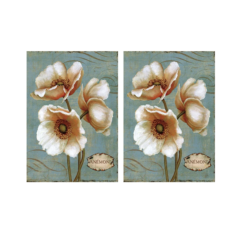 

Vintage Posters Wall Art Canvas Painting Nordic Style White Flower Wall Picture Modern For Home Living Room Decoration No Frame