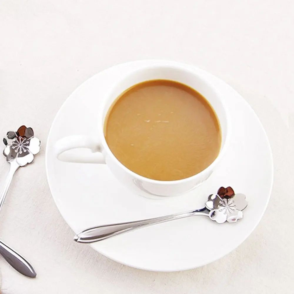 4 шт./компл. посуда из нержавеющей стали креативный цветок кофе перемешивание