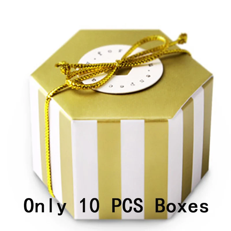 10pcs stamping Подарочная коробка в полоску и горох Boite Dragees Bonbonniere, упаковка, свадебные подарочные коробки для конфет, торта, вечерние шоколадные сумки - Цвет: 10pcs stamping