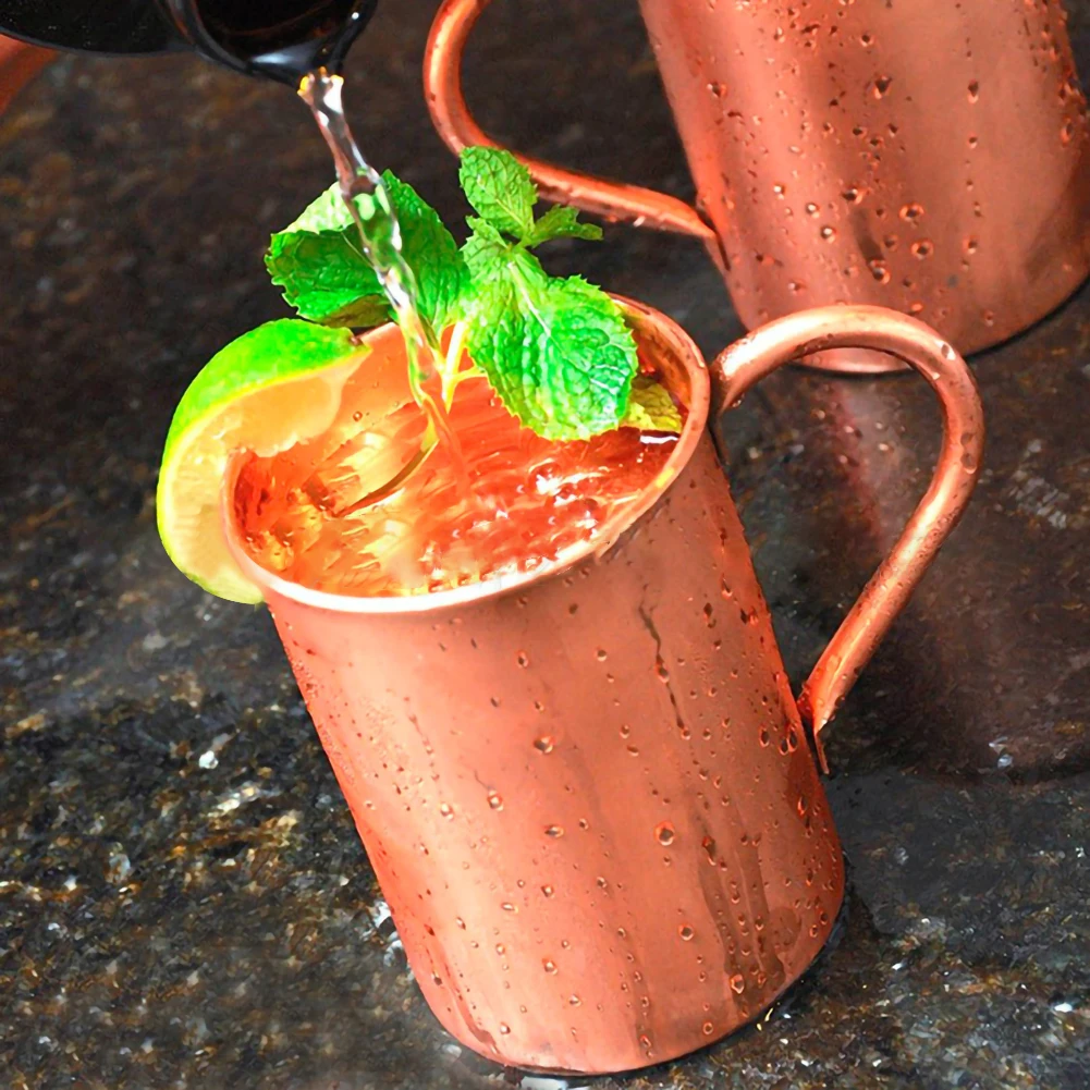 

Pure Copper Mug Creative Coppery Handcrafted Lemonade Beer Mule Cocktail Cup For Restaurant Bar Drinkware Party Kitchen
