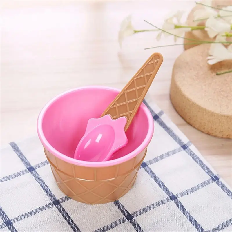 

Ice Cream Bowl Spoon DIY Clay Food Grade Baby Bowl Accessories