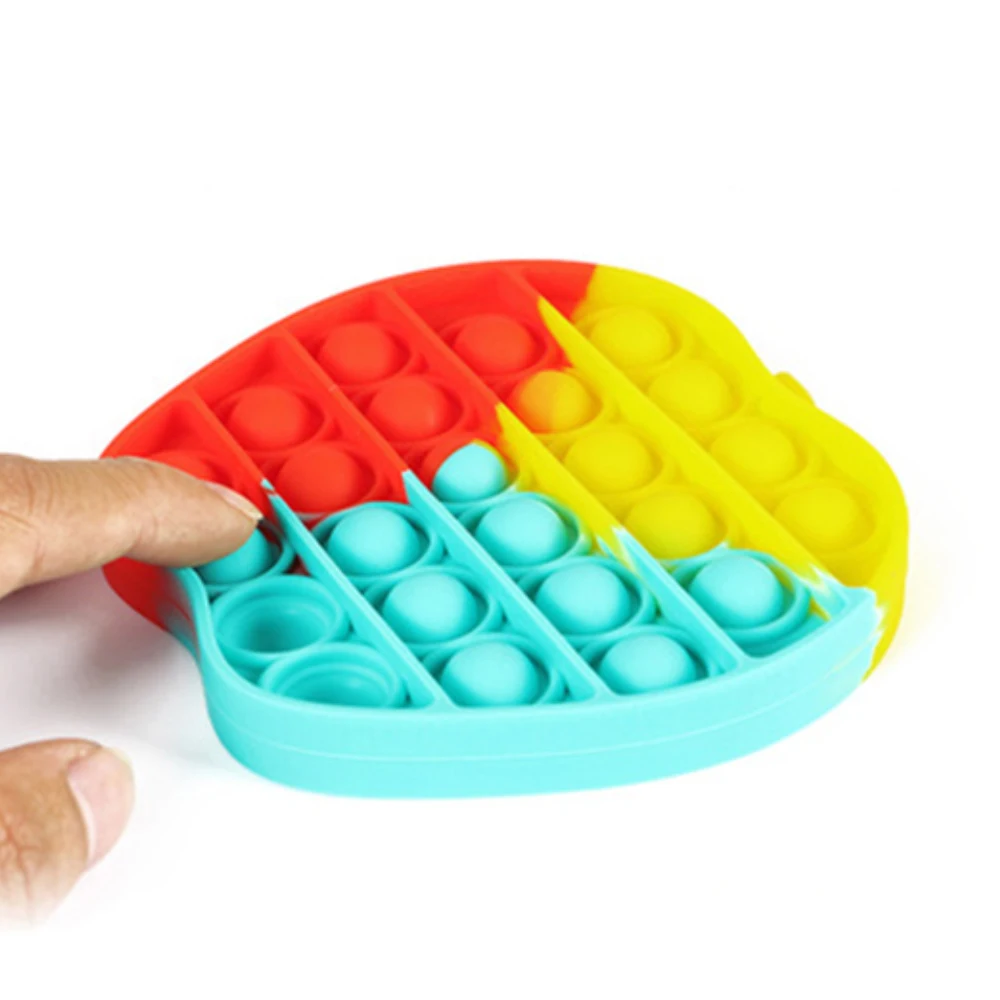 

Push Bubble Fidget Sensory Toy Rainbow Dye Color Stress Reliever Autism Adult Kids Math Mental Arithmetic Desktop Toy
