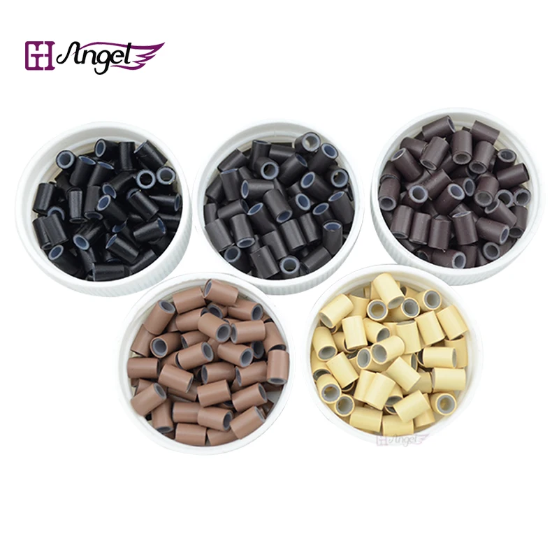 Силиконовые медные трубки с подкладкой Angels 500 шт./флакон 4 5 мм микрозвенья кольца