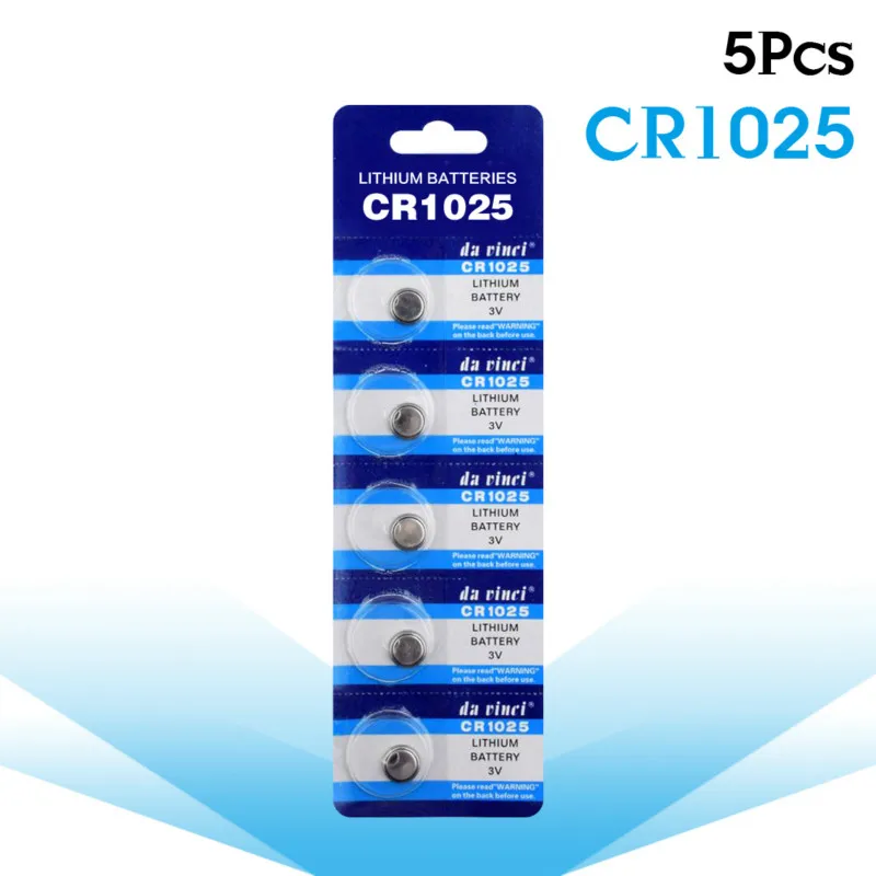 100Pcs=20Card 3V Lithium CR1025 Button Battery Coin Cell Batteries Replacement High Energy Density For LED Lights Toys Watches |